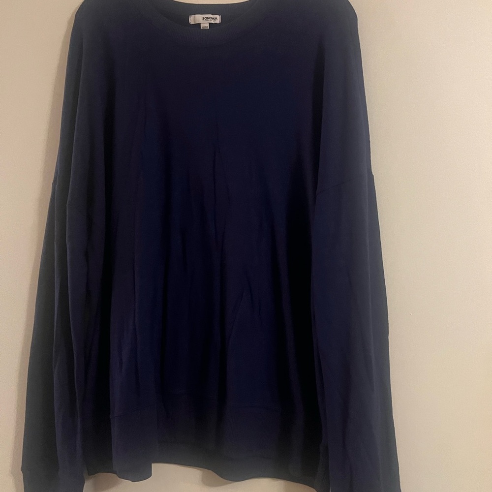 Sonoma womens Deep Blue lightweight sweat sweater